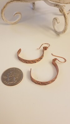 Etched Copper Hoop Earrings: Exquisite and Unique Designs: Free Shipping - image5